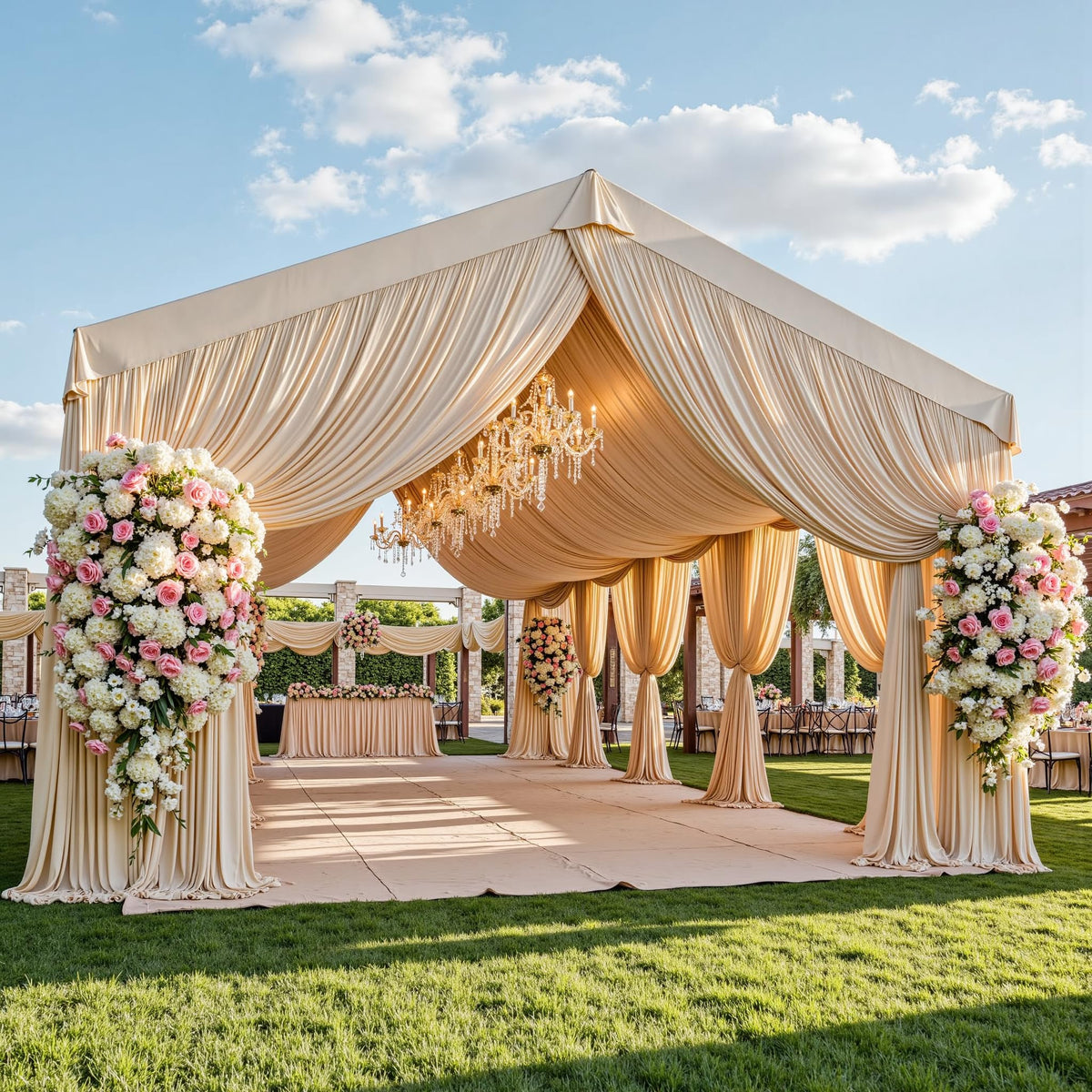 Party Village 30FT Wedding Ceiling Drapes Wrinkle-Free Draping Curtains