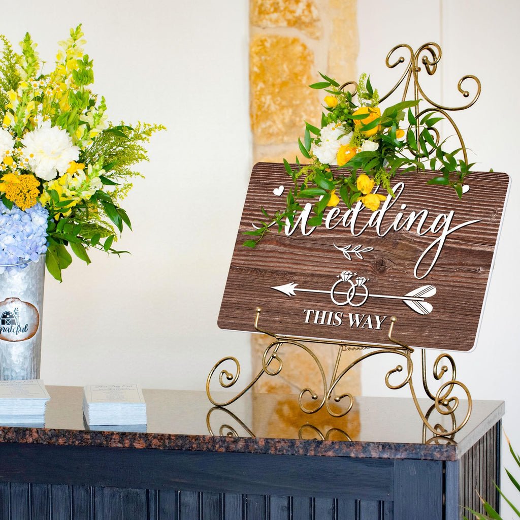 Wedding This Way Lawn Signs Direction Arrow Lawn Yard Signs