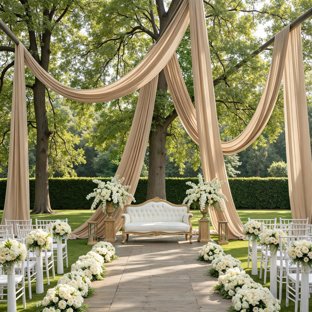 Party Village 30FT Wedding Ceiling Drapes Wrinkle-Free Draping Curtains
