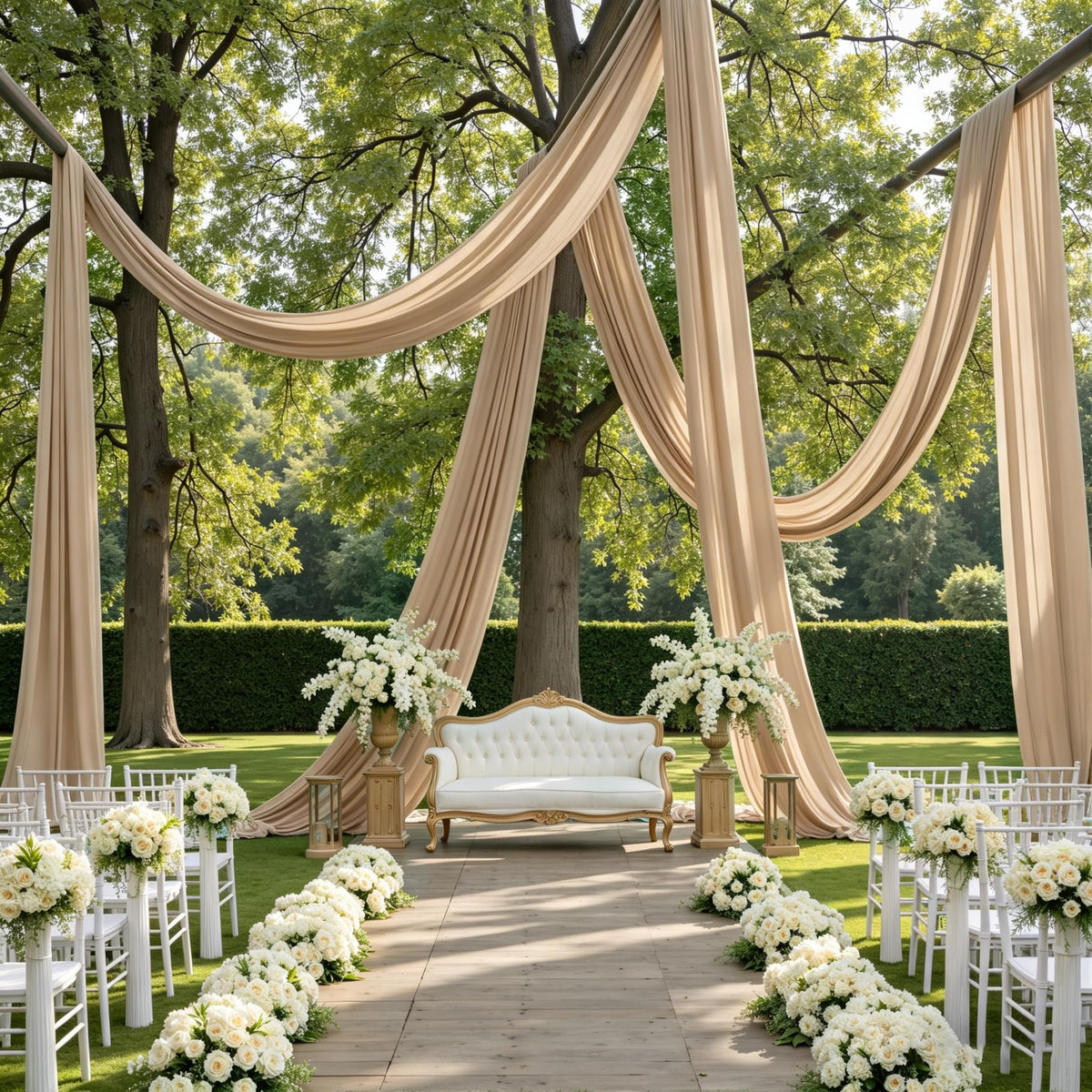 Party Village 30FT Wedding Ceiling Drapes Wrinkle-Free Draping Curtains