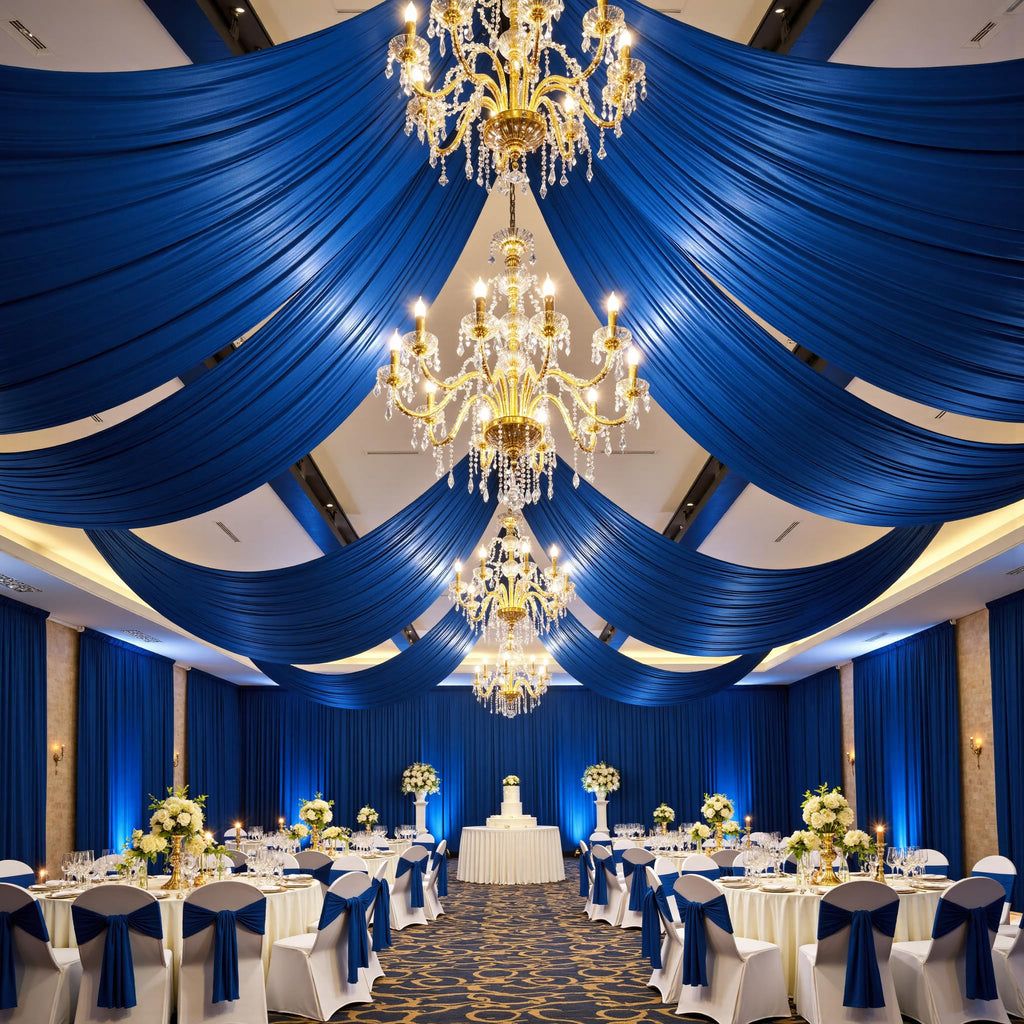 Party Village 30FT Wedding Ceiling Drapes Wrinkle-Free Draping Curtains