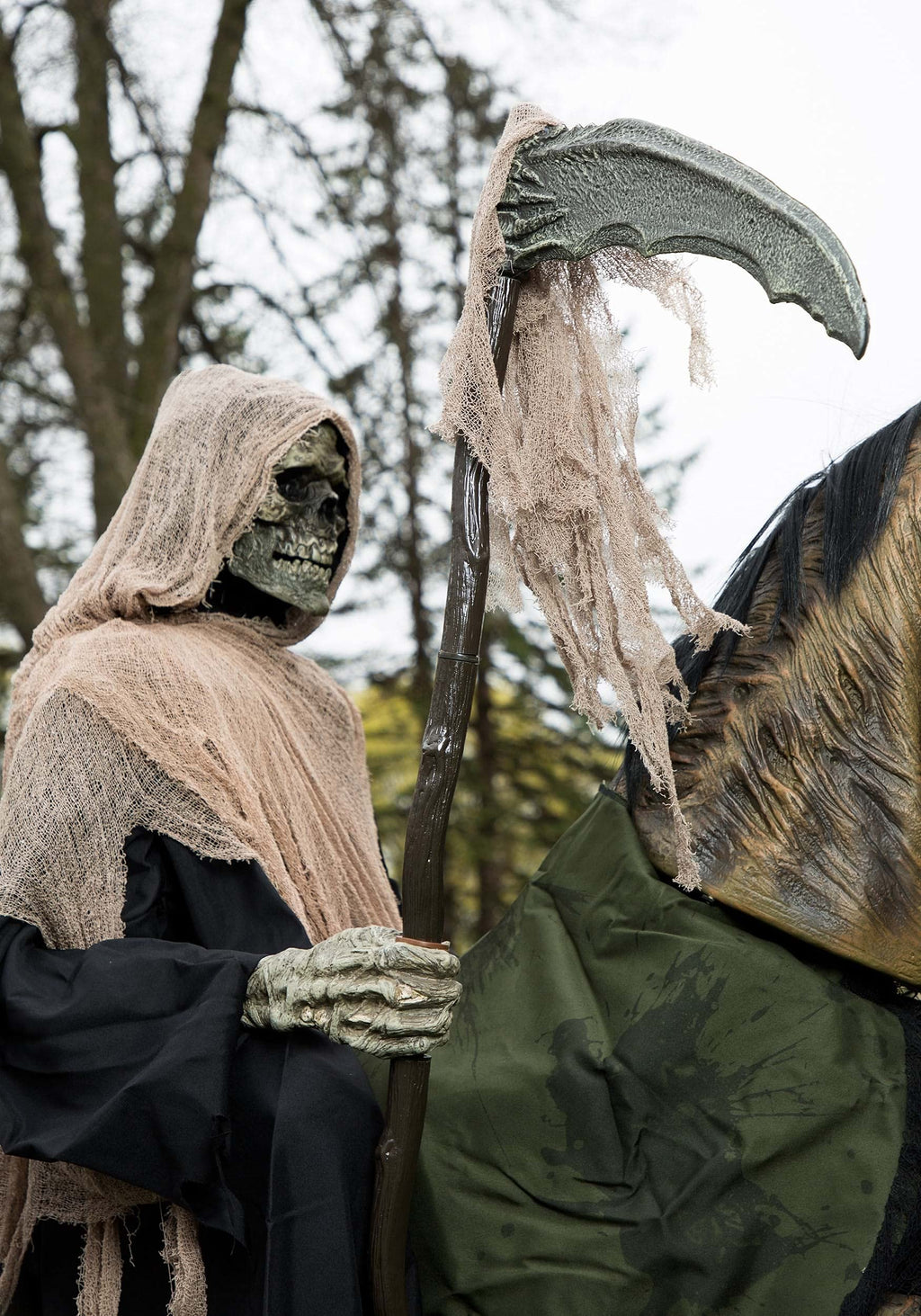 Seasonal Visions Animated Reaper's Ride Prop, Brown