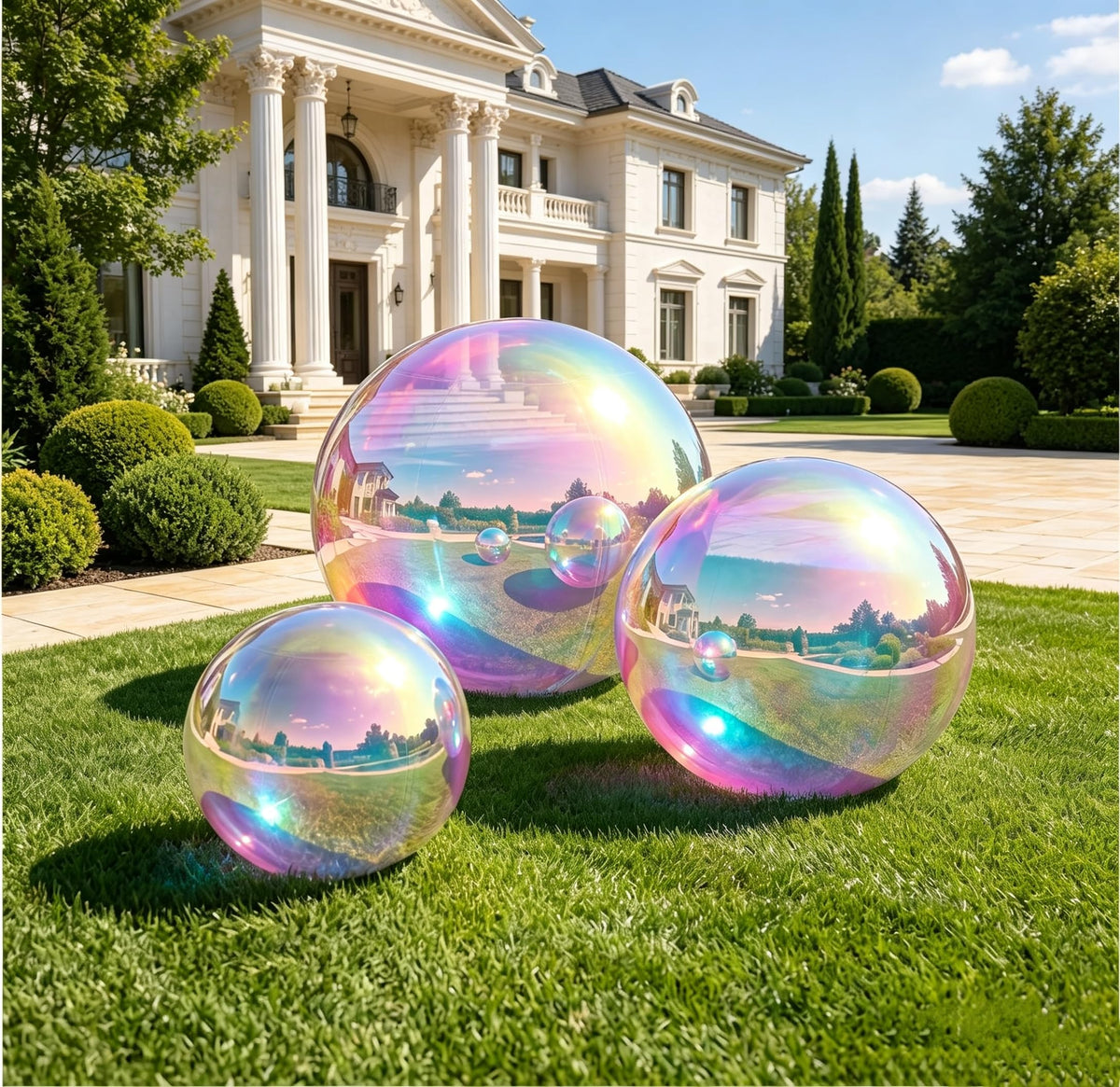 Inflatable Mirror Balls,Large Mirror Balls Decor Reusable PVC Balloon for Large Event, Party, Concerts, Stage, Wedding Decoration