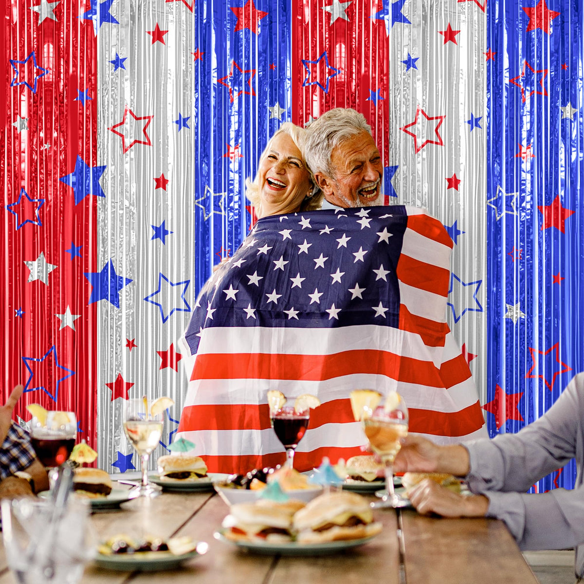 Colorful Foil Fringe Curtain Backdrop for Birthday Photo Booths