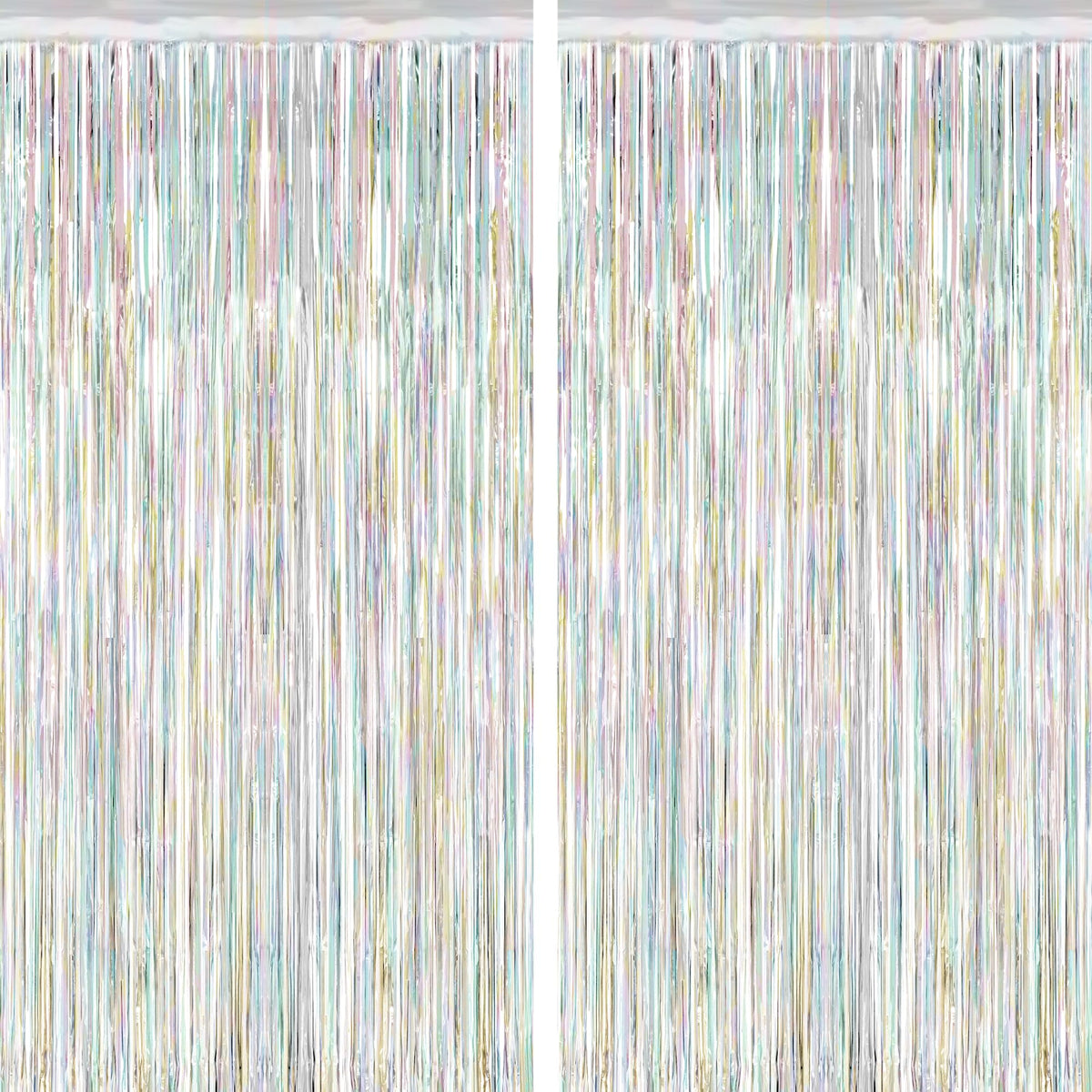 Colorful Foil Fringe Curtain Backdrop for Birthday Photo Booths